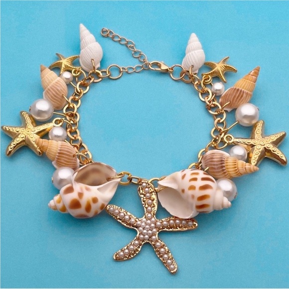 Bohemian Starfish Shell Bracelet Summer Beach Vacation Decor Jewelry - Picture 6 of 10
